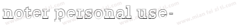 noter personal use字体转换